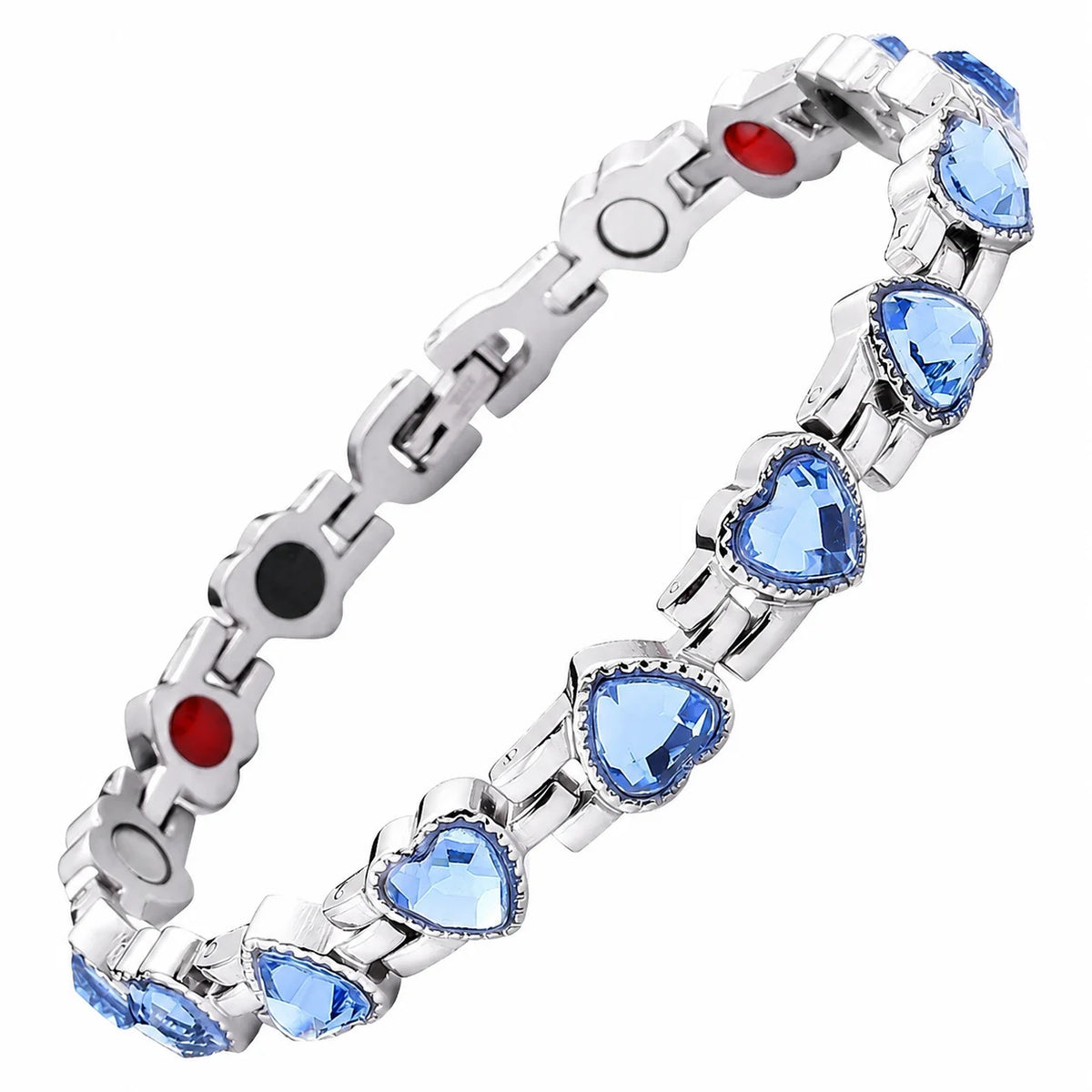 NewLife - Magnetic Heart-Cut Gold-Tone Link Bracelet
