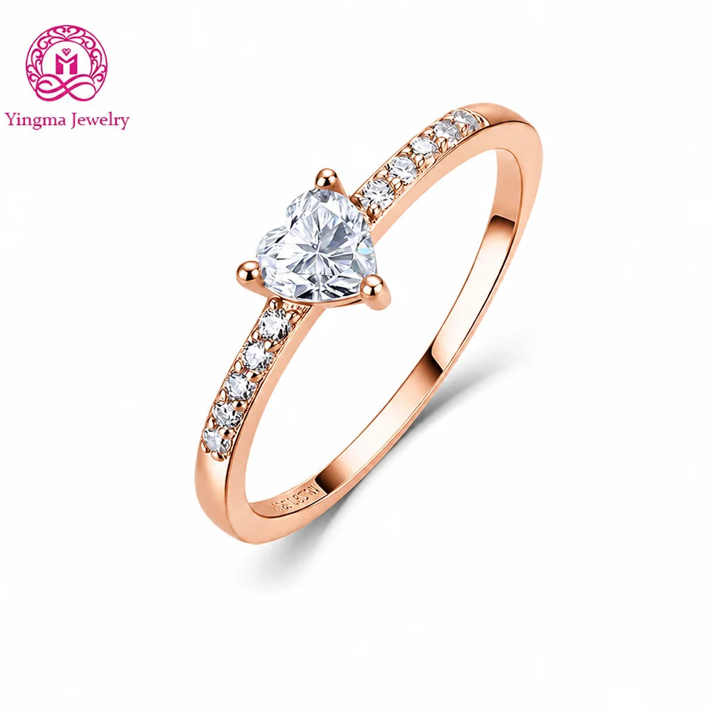 Gioiellieri Heart Cut Lab Grown Diamond Ring 1Carat D VVS2 9K 10K 14K 18K White/Yellow/Rose Solid Gold Women Fine Fashion Jewelry
