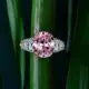 MUSHAN Luxury S925 Sterling Silver Platinum Plated 3.5ct High Carbon Diamond Wedding Ring Women Anniversary Party 9*11 Full