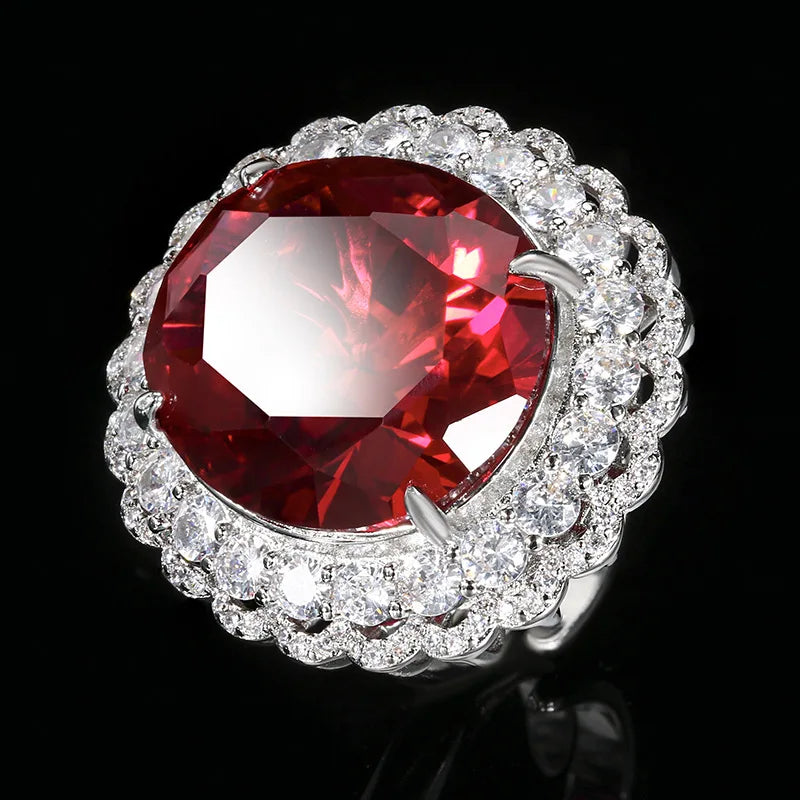Gemfiori Luxurious Exquisite Petal Bridal Necklace Ring Wedding Dress Accessories Women's Fashion Shining Zircon Design Jewelry Set