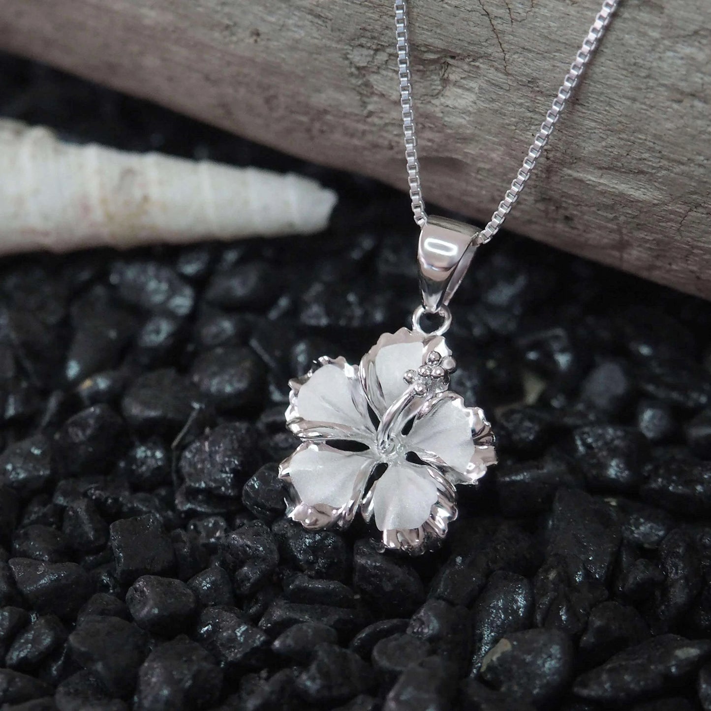 Hawaii Jewelry Orchid Flower Necklace Pendant-Copper Sweater Chain Link Chain Wholesale Jewelry