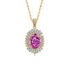 New Arrival 925 Silver Fine Jewelry Set High Quality Fashion Gemstone Adjustable Colorful Pendant Necklace for Women Gifts