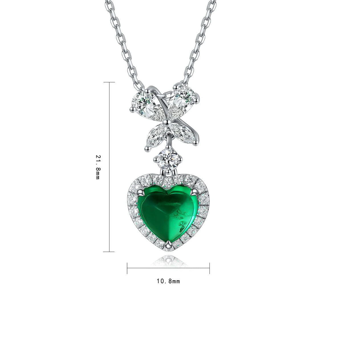 Gemfiori Fine Jewelry Gemstone Necklace 2024 New Fashion S925 Necklace Lab Grown Emerald Necklace for Party Wedding Appointment