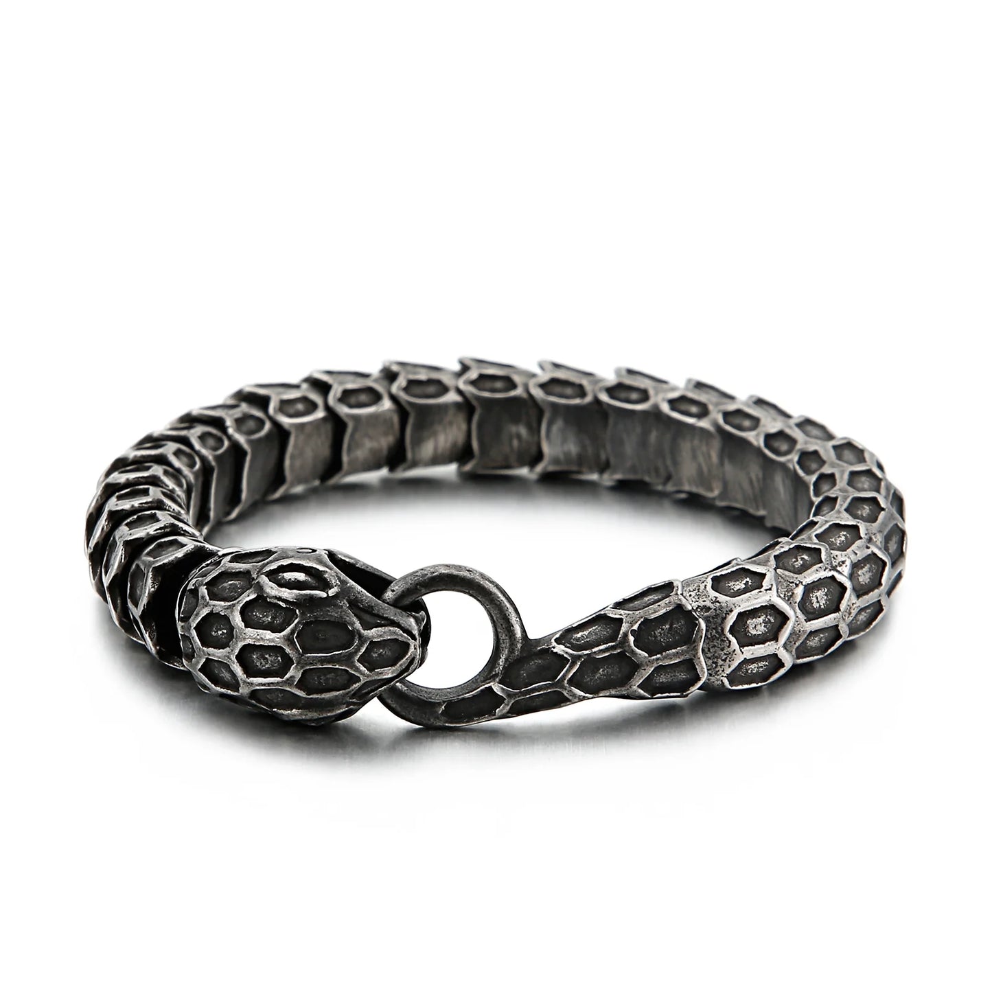 KALEN Populous Punk Snake Bracelet Links Bangle Stainless Steel Fashion Bracelets for Men