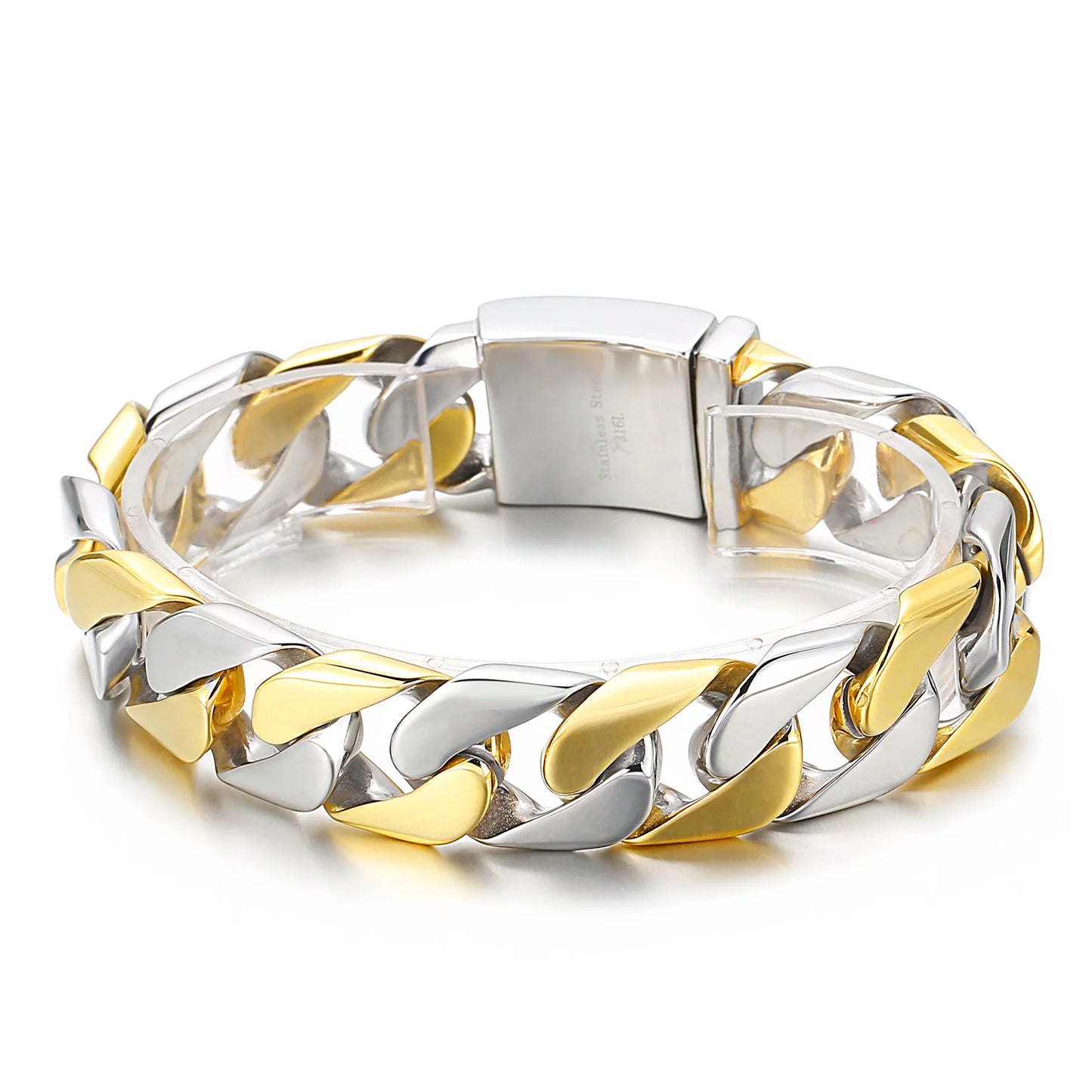 KALEN Domineering Male Stainless Steel Cuban Bracelet
