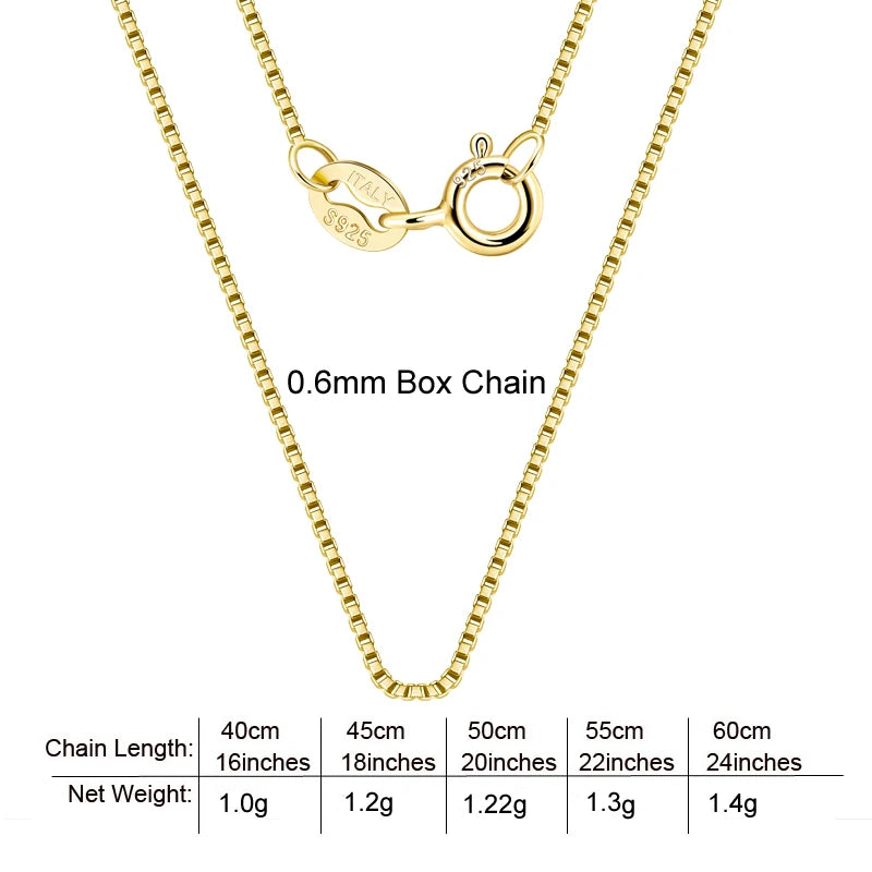 BSC-20 RINNTIN Wholesale 925 Sterling Silver Chains Gold Vermeil Jewelry