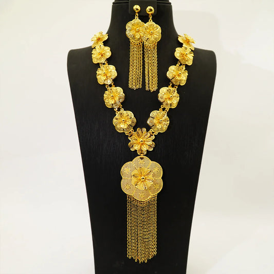 Lakshmi Constellation Jewellery Set | PVD Gold, Silver & Black Plated | Necklace & Earrings