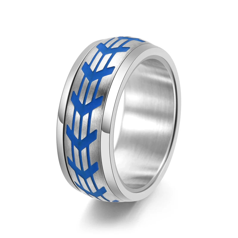 NEWLiFE REBEL Highline Mark Ring in Stainless Steel
