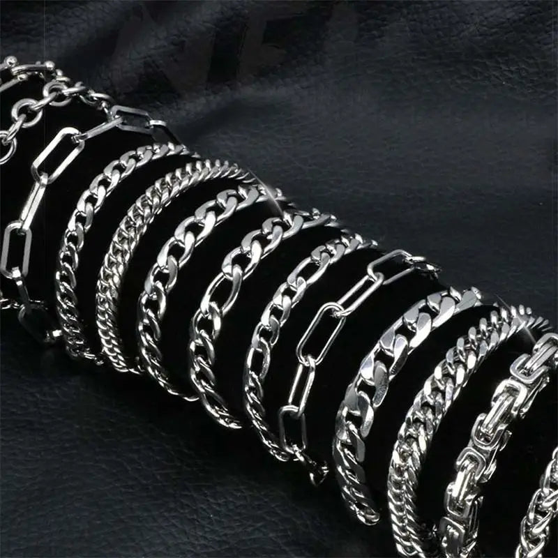 SB RINNTIN Fashion Jewelry Wholesale Men Cuban Link Chain Bracelet Custom Pulsera Hip Hop 925 Sterling Silver Chain Bracelet