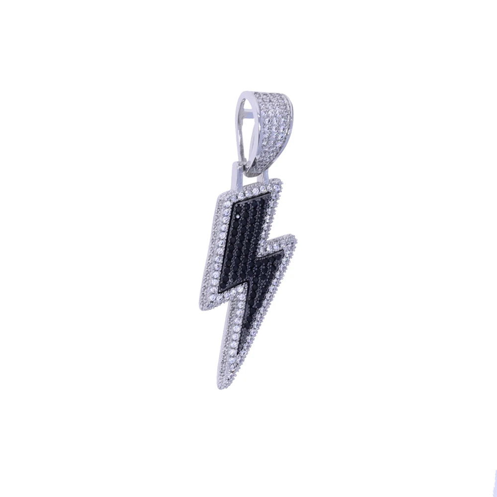 New Arrival Summer Hip Hop Men's Jewelry 5-Color Lighting Bolt Pendant Necklace for Engagement Wedding Party or Anniversary