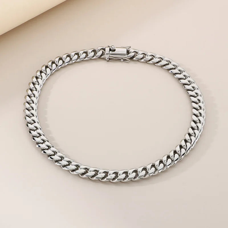 REBEL Hip Hop Cuban Chain Necklace & Bracelet | 12mm Stainless Steel Multi-Size