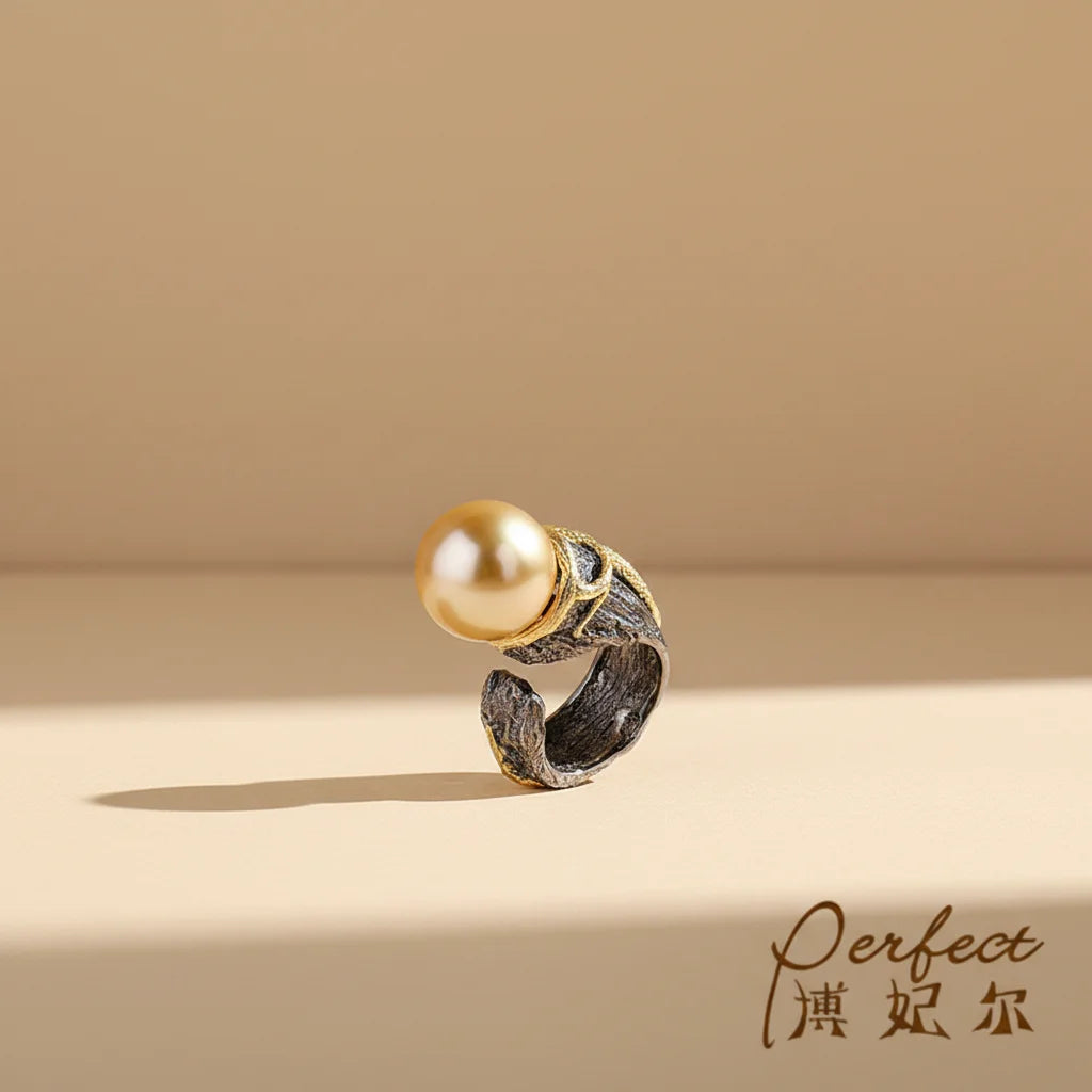 Jewelry Shell Pearl Ring Settings Plated Gemstone Rings Silver Plated 925 Sterling Silver Gift