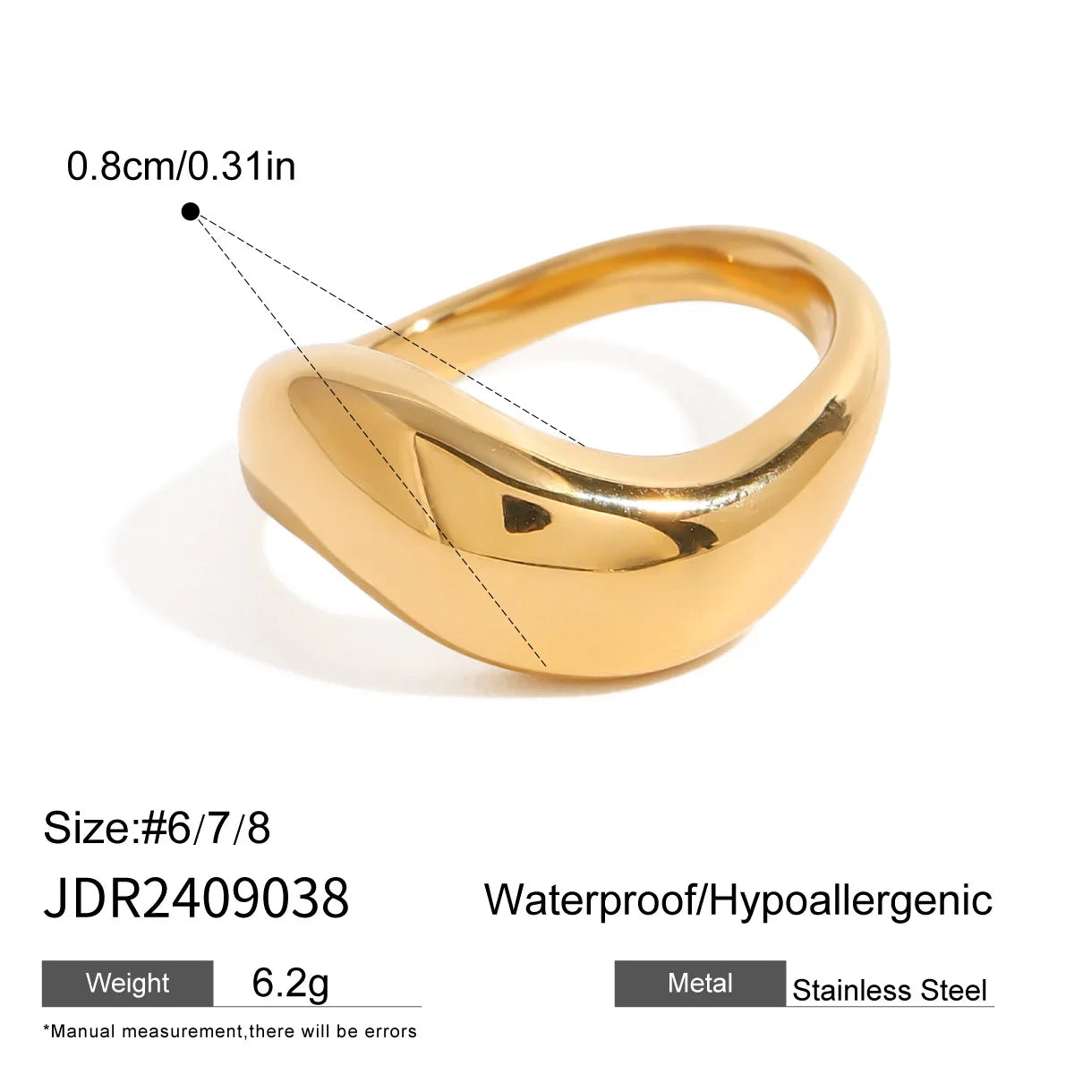 S&S Colour-Block Geometric Ring | Stainless Steel | S&S