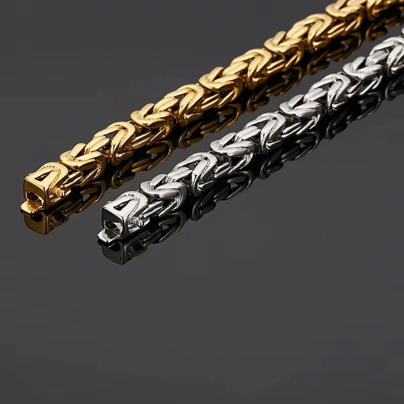 Men's Hip-hop Style Titanium Steel Double Row Chain Bracelet with Magnetic New Arrival Fashion Charm Bracelets