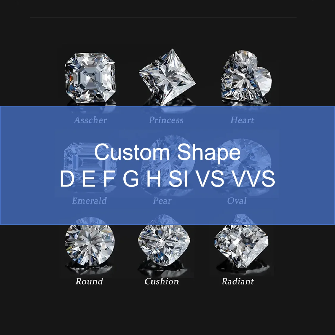 Gemfiori Luxury Halo Design Big Stone 8x10 Oval Cut Lab Grown Sapphire 925 Silver Rhodium Plated Women Ring with Half Pave Shank
