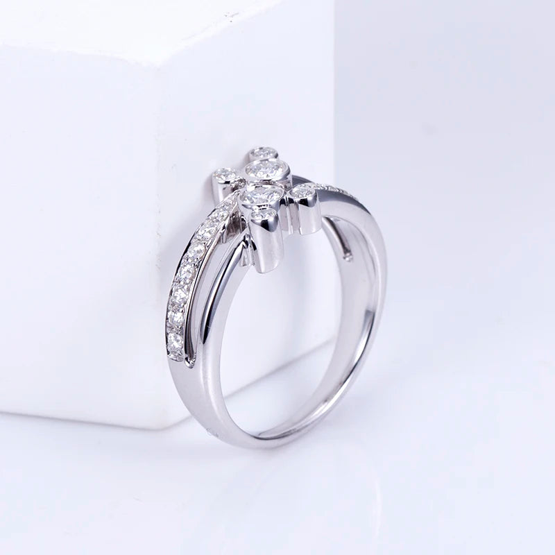 Gemfiori MSR-1514 Custom Ring Jewelry IGI Certification D VVS2 Engagement Ring 18k Rose Gold Round Cut Luxury Lab Grown Diamond Ring