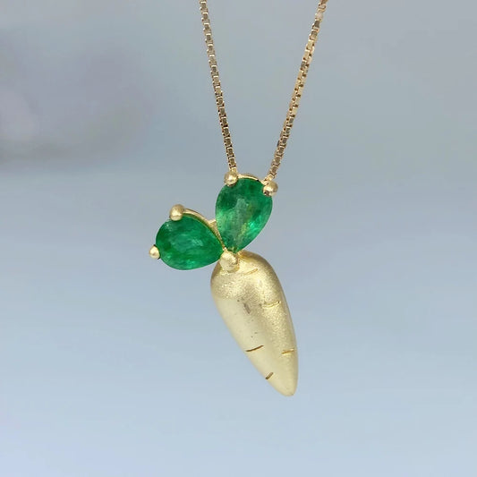 Gioiellieri Natural Emerald Jewelry with S925 Sterling Silver Pendant Necklace for Women May Birthstone Fine Jewelry Anniversary Luxury Gift