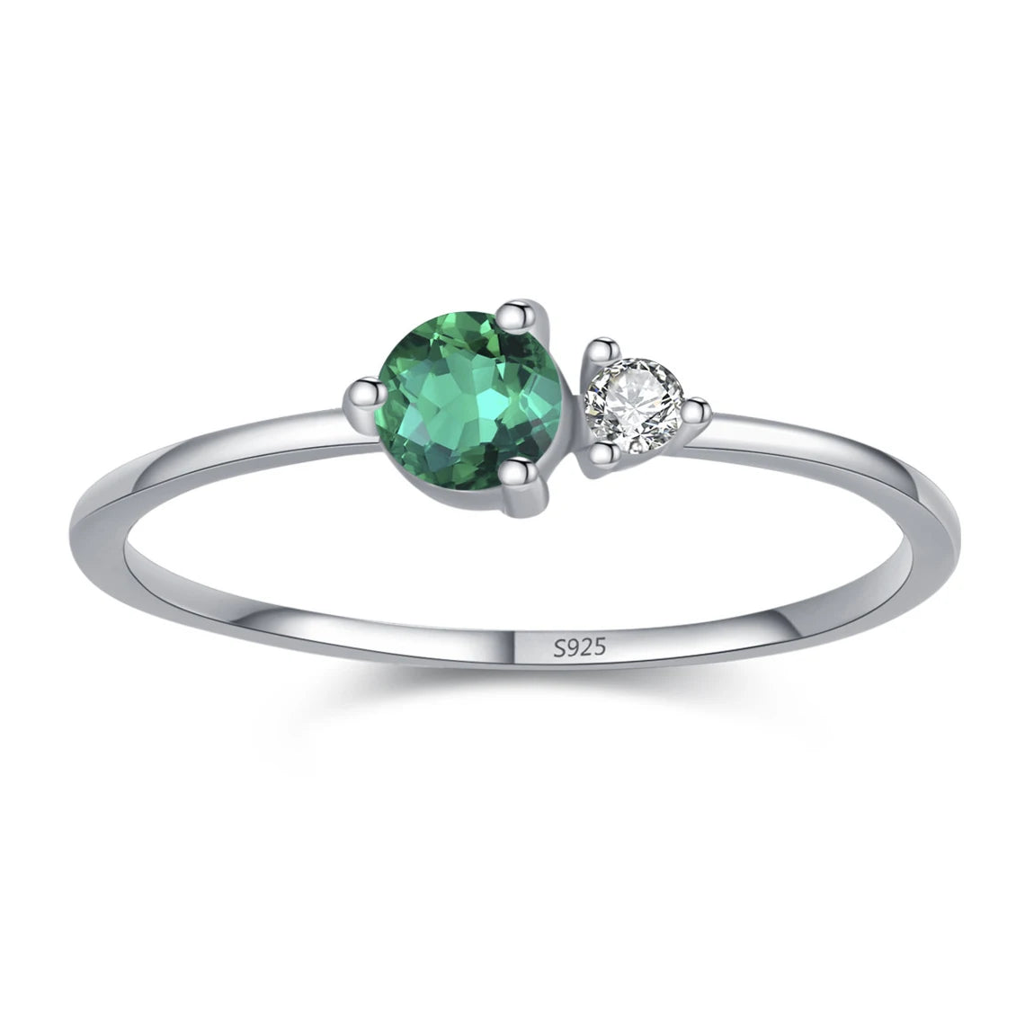 Elegant Women 925 Sterling Silver Emerald 5A 8A Cubic Zirconia Ring Promise Wedding Rings Custom Jewelry Manufacturing OEM/ODM