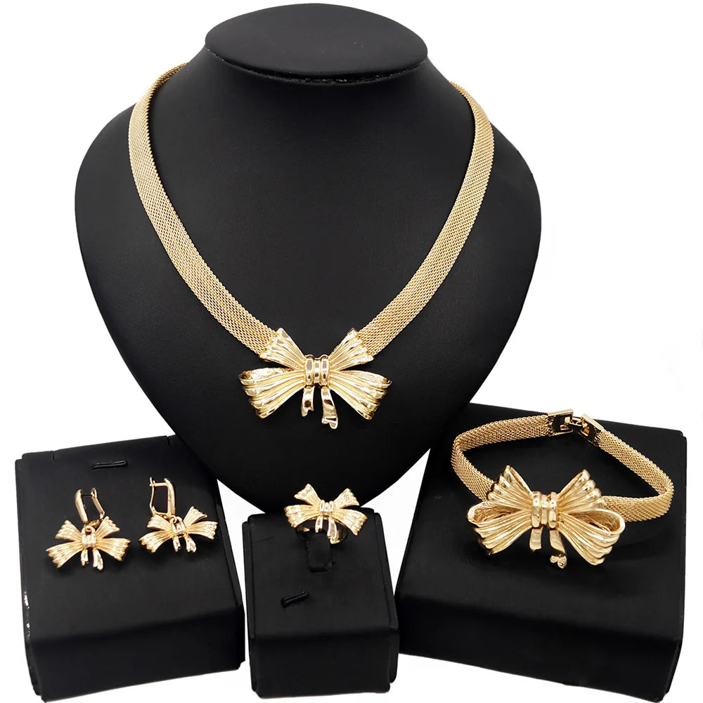 Zhuerrui Customized Gold Brass Jewelry Set Favors Flowers Bead Necklace Jewelry Sets Silver Women's Festival Gifts HN21010714