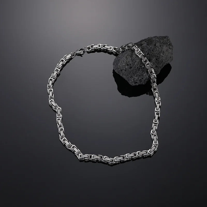 NEWLiFE VIKING Zircon Chain Necklace in Stainless Steel for Men | Designer Jewellery for women & MEN