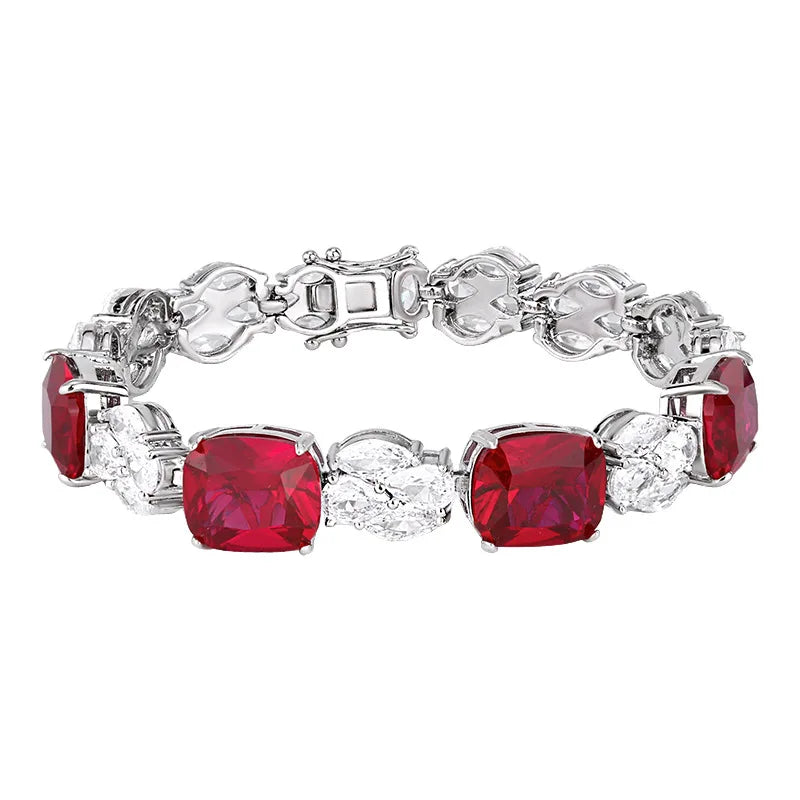 Vintage Style ZIRCON Bracelet for Women Retro 10x12mm Main Stone Oval Cut Sparkling CZ Luxury Jewelry