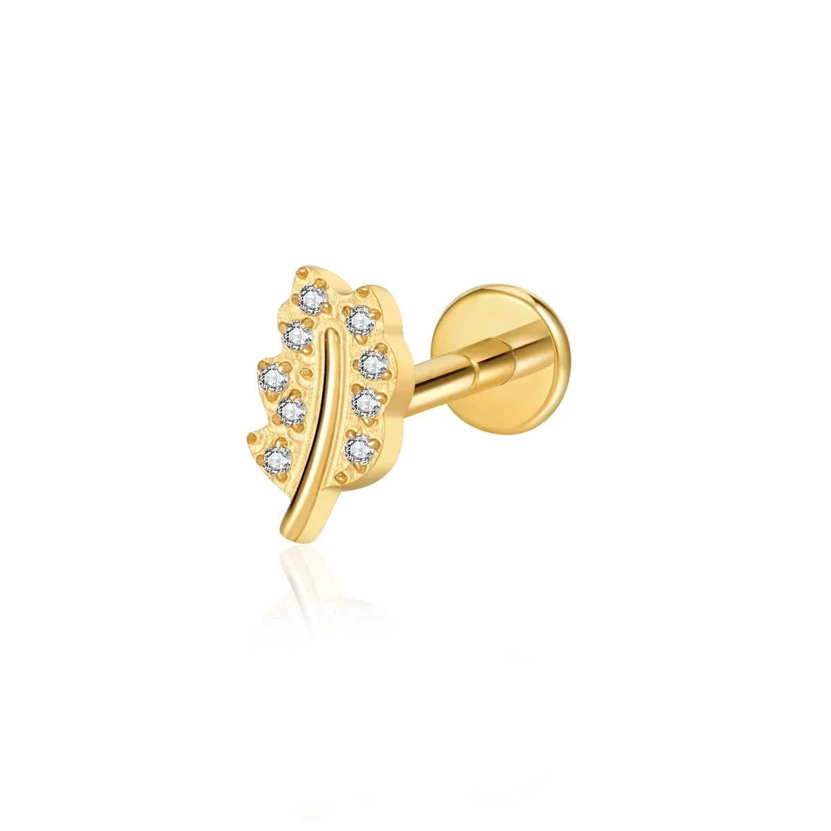 S&S ASTM F136 Titanium Zircon Labret & Nose Stud | Gold & Silver | 8 Designs
