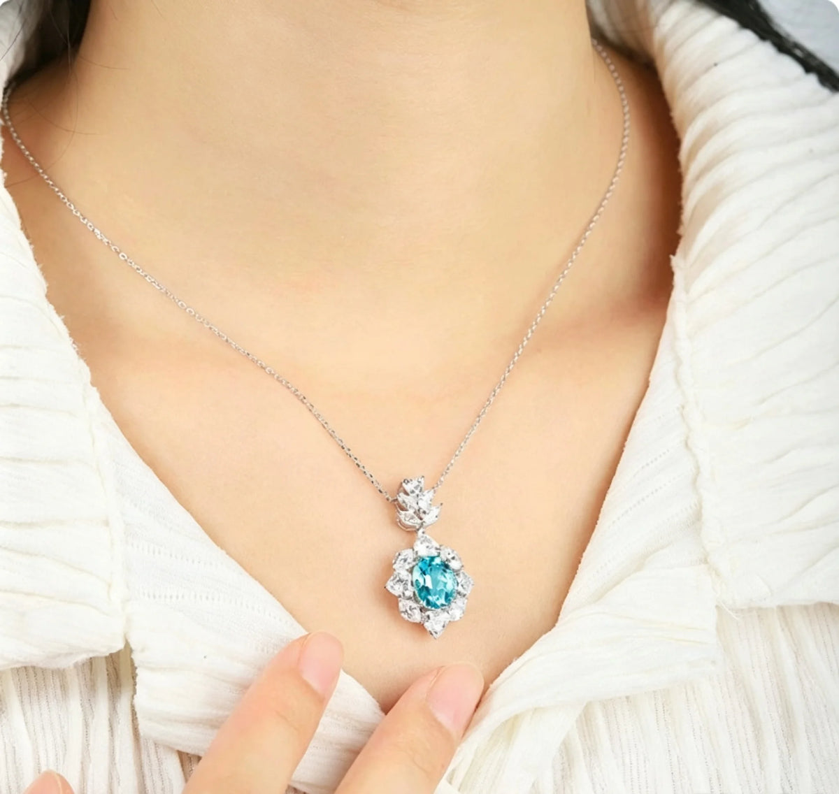 S&S 925 Silver Paraiba Tourmaline Natural Stone Jewellery – Collection