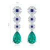 Gemfiori Anster High Quality S925 Lab Grown Emerald Earring Stud Dainty Gemstone Stud Earrings for Women Daily Wear Gift