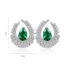 Gemfiori Anster High Quality S925 Lab Grown Emerald Earring Stud Dainty Gemstone Stud Earrings for Women Daily Wear Gift