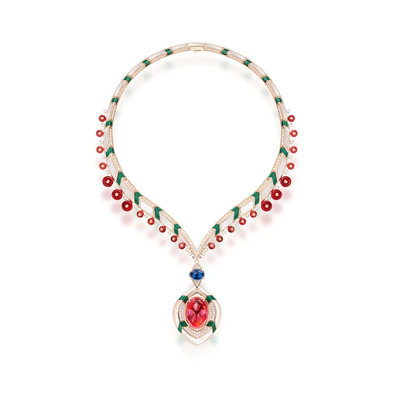 High End Women's Brass Jewelry Sets Inset Malachite Necklace White Zirconia Pearl Earrings Ring Suitable Gifts Parties Weddings