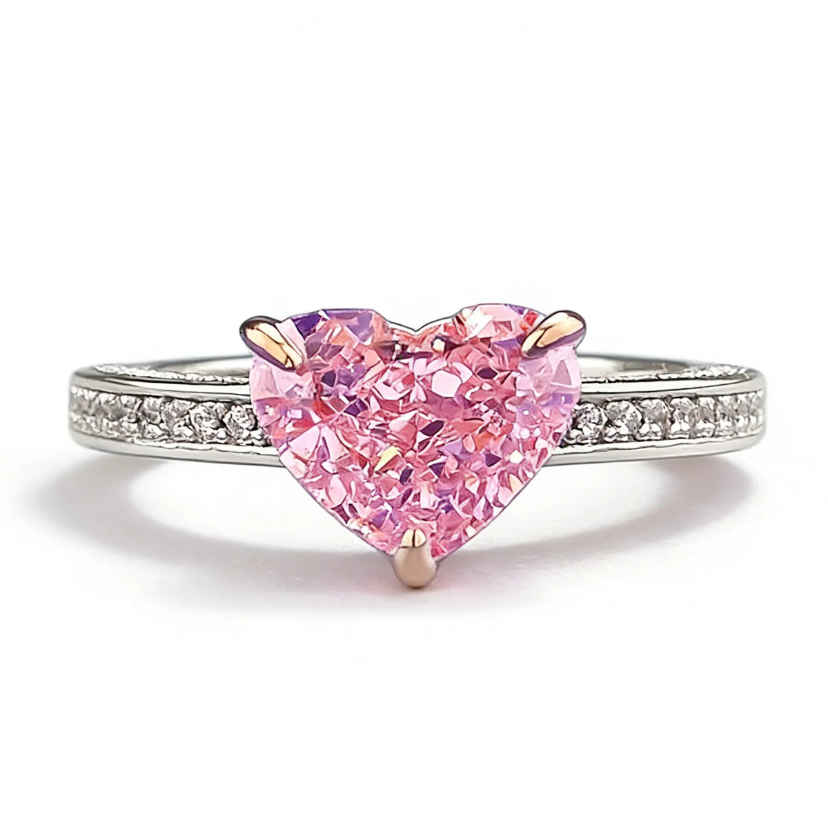 Wholesale Waterproof 5A 8A Pink Cubic Zirconia Rings 925 Sterling Silver OEM ODM Custom Factory Direct Ring Jewelry Manufacturer