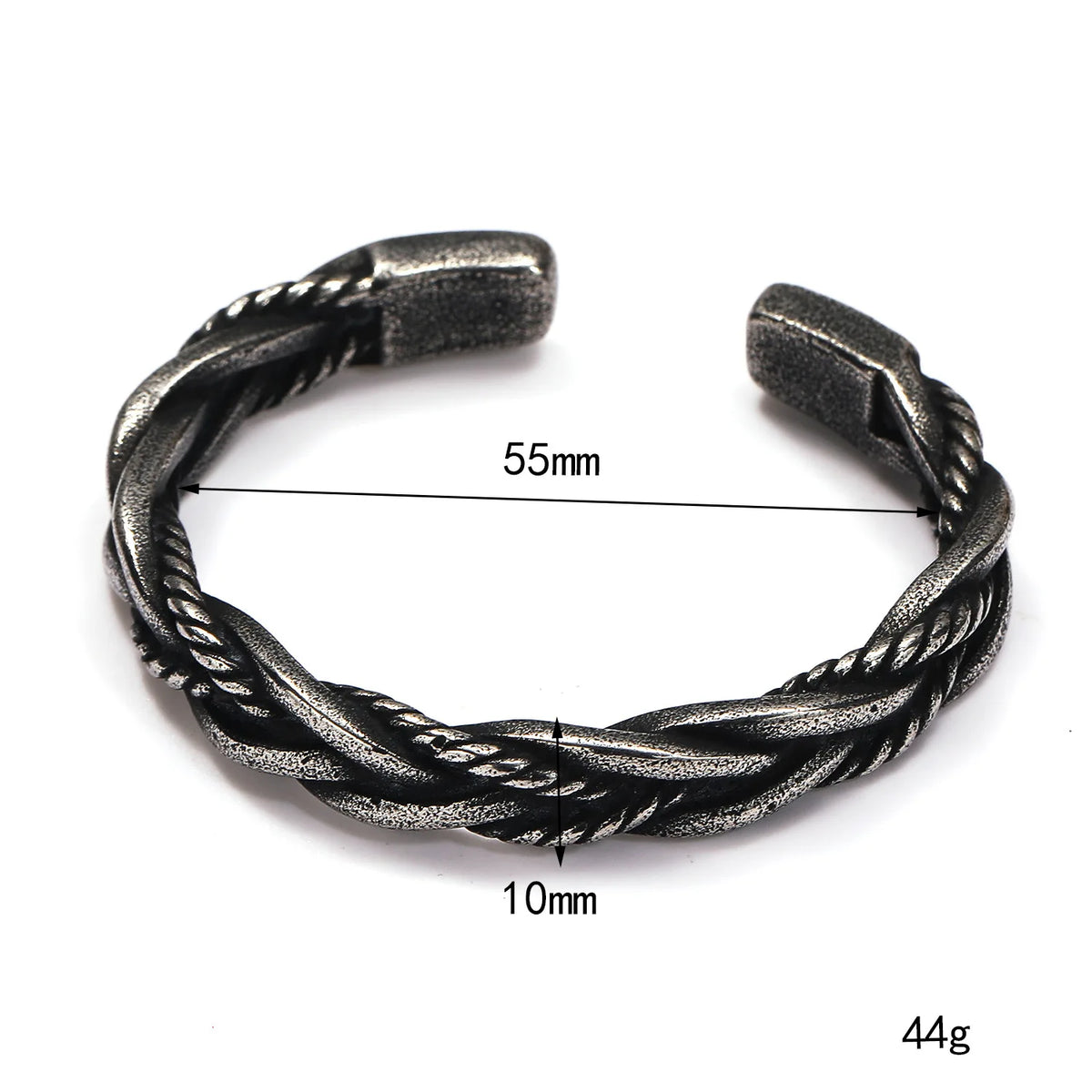 European American Retro Knitted Cable Open Titanium Steel Electroplated Bracelet Trendy Fashion Men's Geometric Jewelry Factory