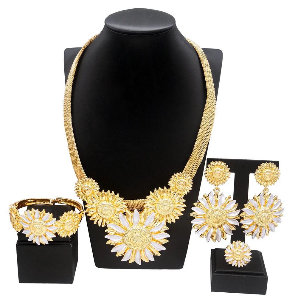 Zhuerrui Noble Brazilian Bridal Jewelry Set Brass Italian Gold Necklace Jewelry Fashion Nigerian Ladies Jewelry Set H00511