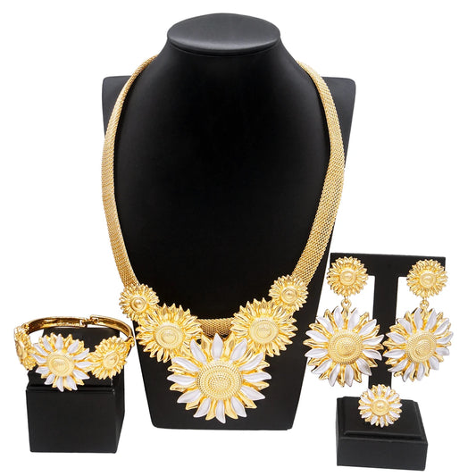 Zhuerrui Noble Brazilian Bridal Jewelry Set Brass Italian Gold Necklace Jewelry Fashion Nigerian Ladies Jewelry Set H00511