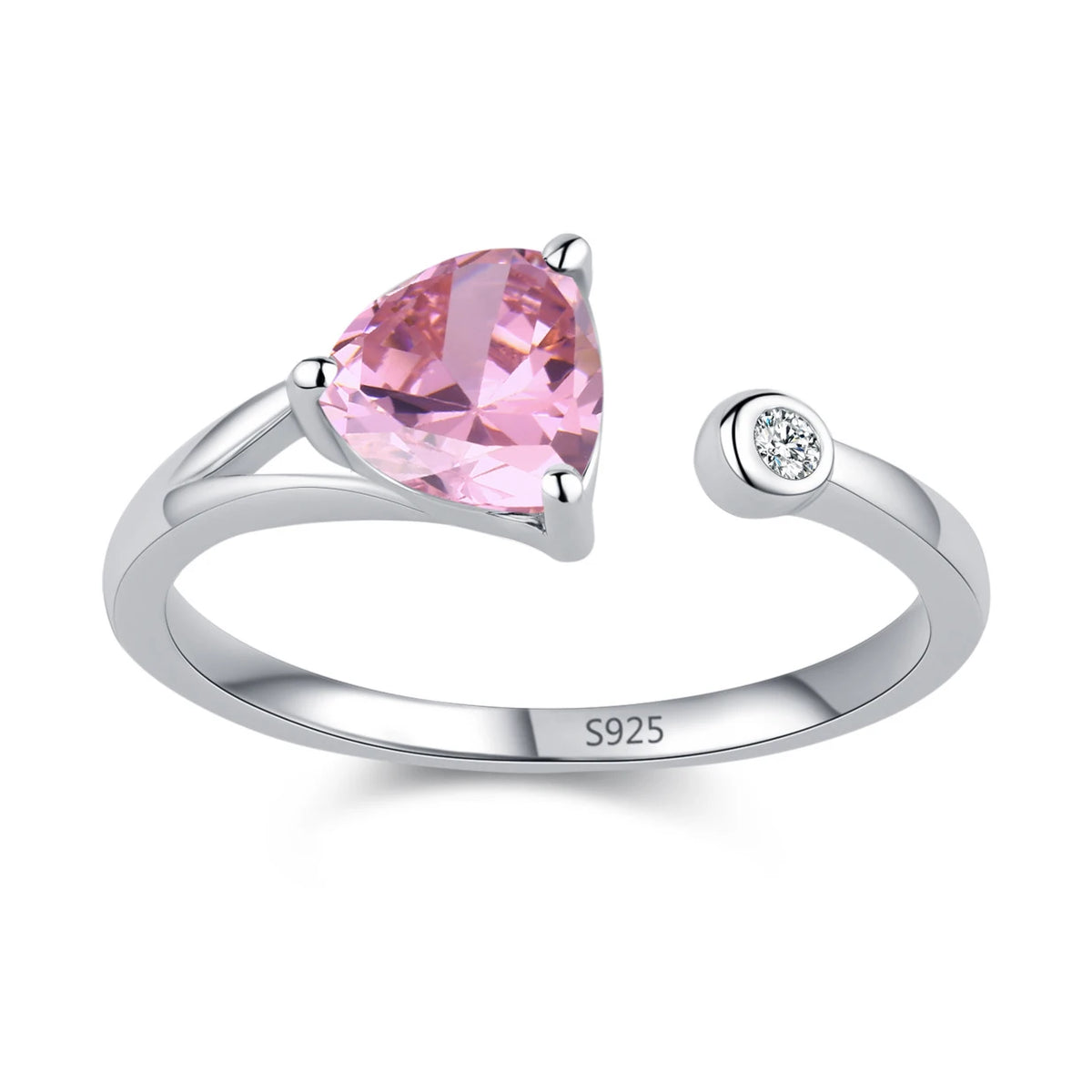 Wholesale Waterproof 5A 8A Pink Cubic Zirconia Rings 925 Sterling Silver OEM ODM Custom Factory Direct Ring Jewelry Manufacturer
