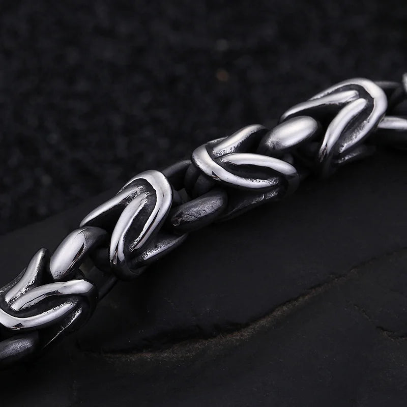 KALEN Vintage Bracelet Dragon Men Byzantine Chain Bracelets Bangles Stainless Steel