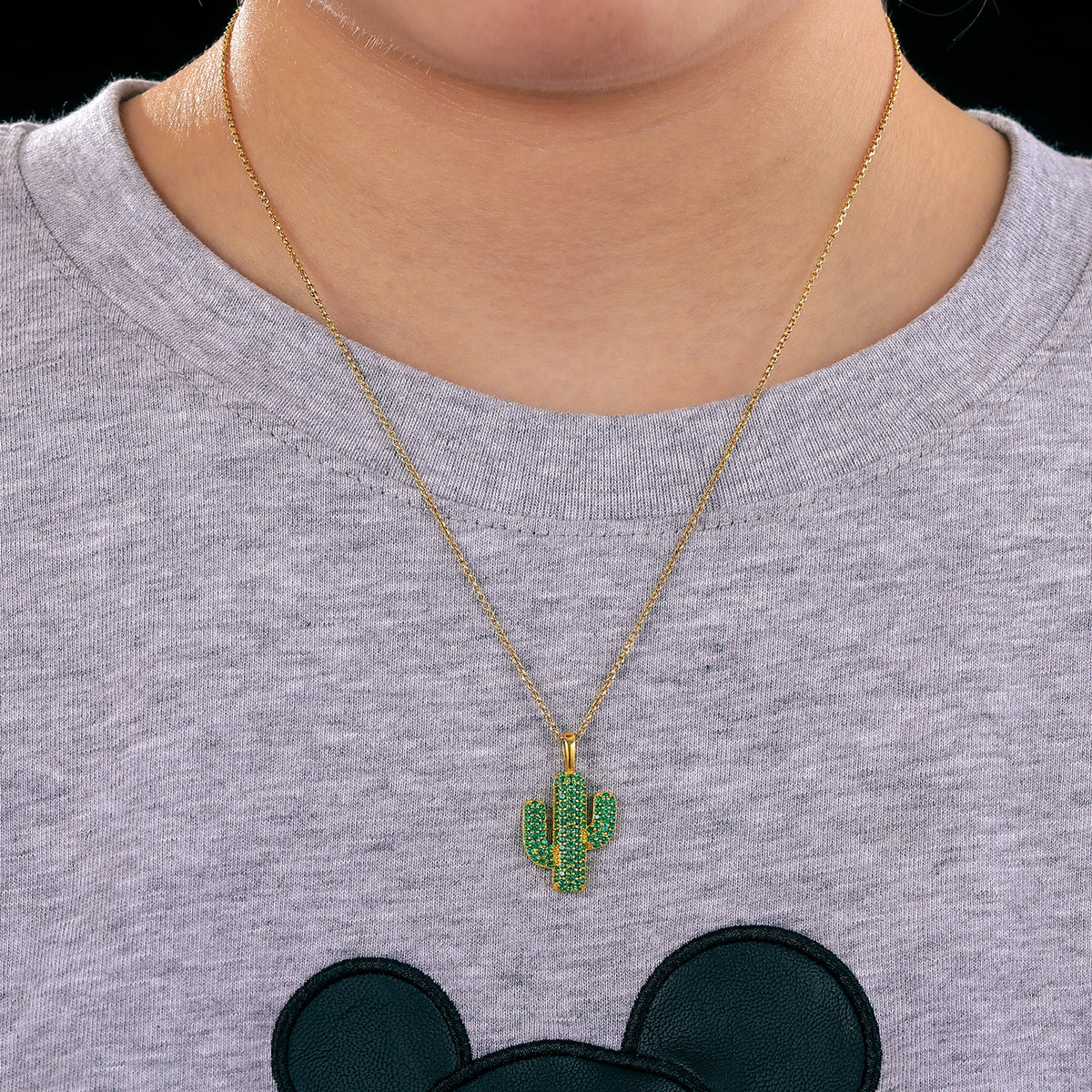 BiG-BOSS VVS D Color Moissanite Jewelry Cactus Charm Pendant Necklace Hiphop Jewelry Directly Sale From China Ice Out Rapper Jewelry