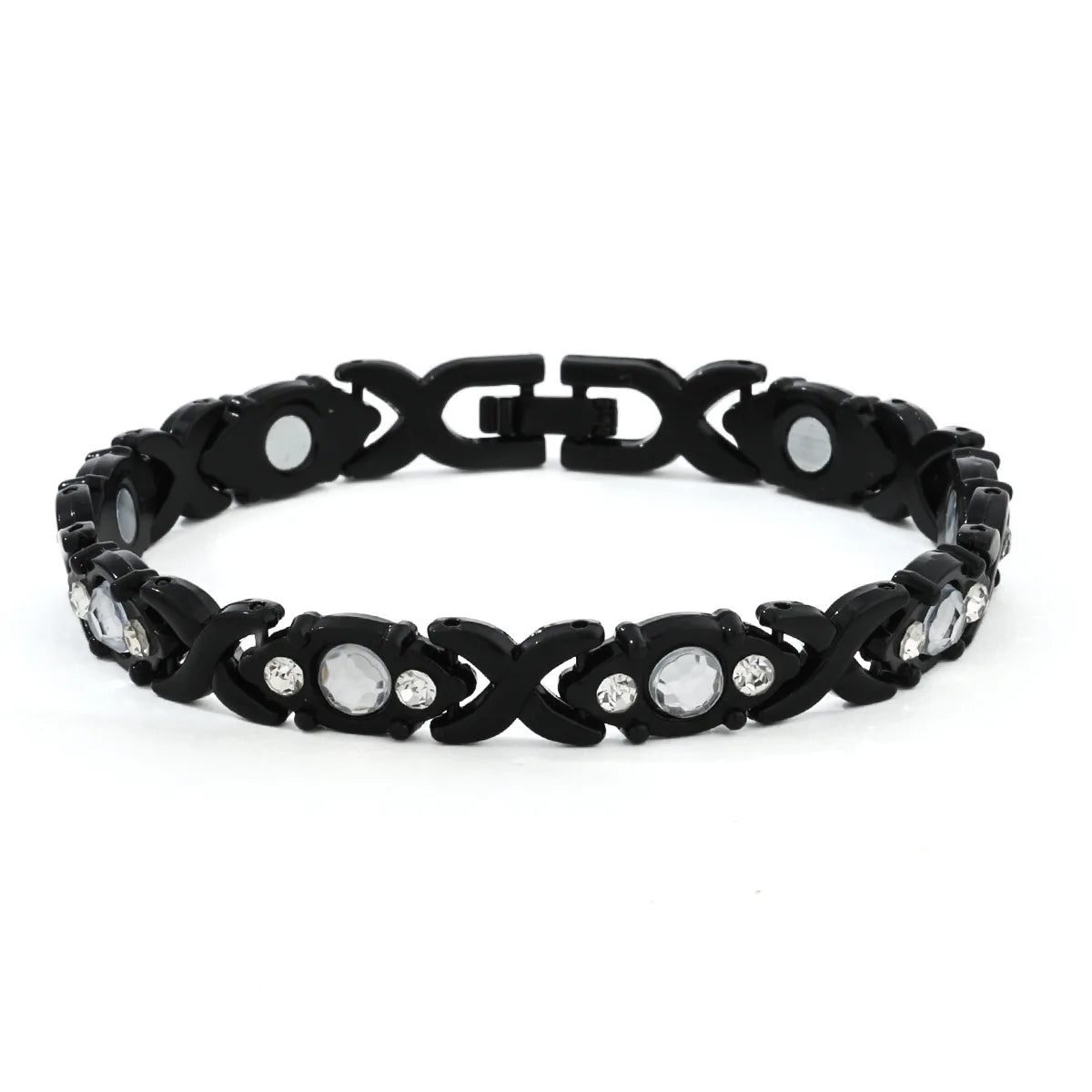 European and American fashion detachable energy magnet bracelet with diamond-encrusted and adjustable ladies bracelet