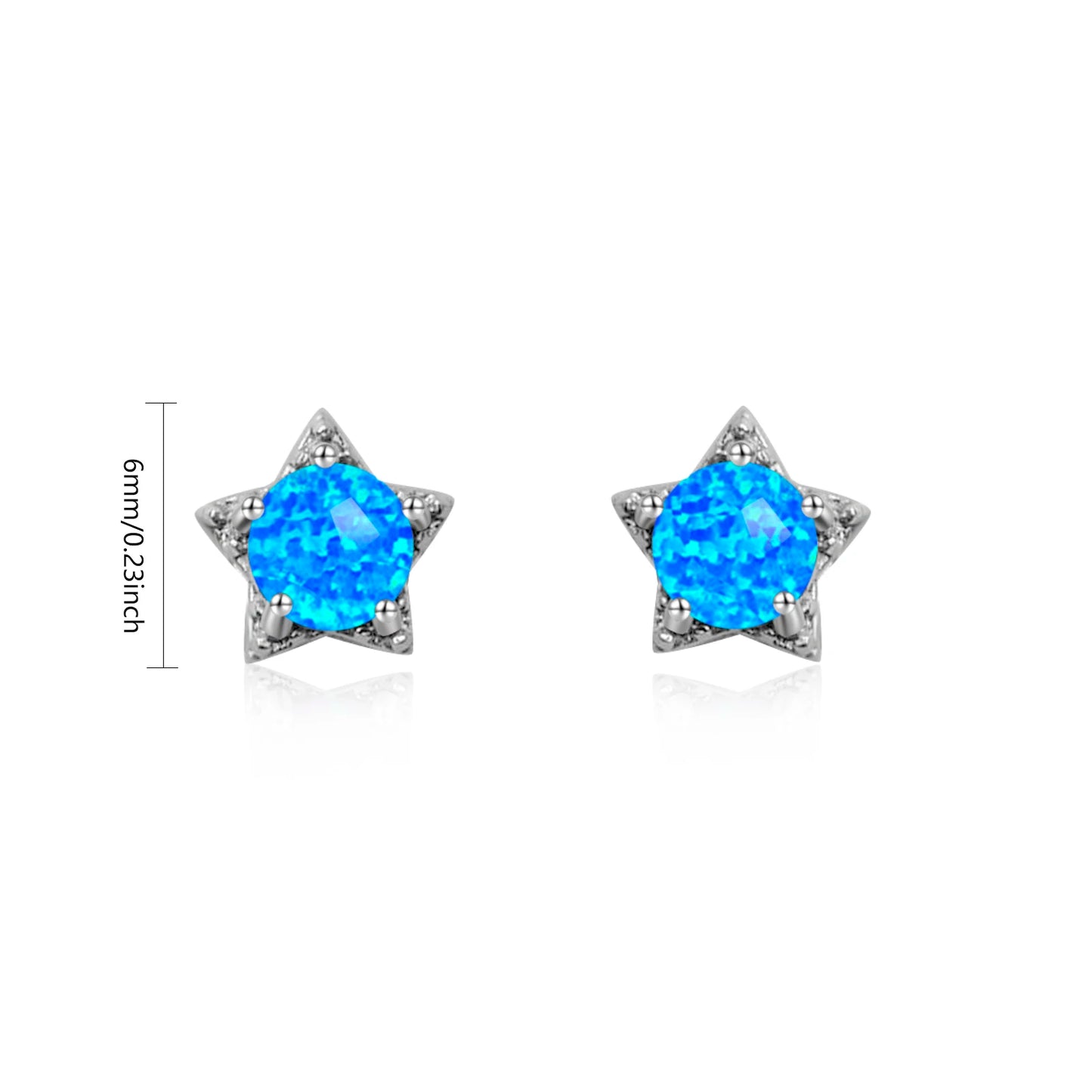 Boho Star Opal  Earrings | Dainty Brass Jewelry for Women - Cute Minimalist Gift & Bulk Supply