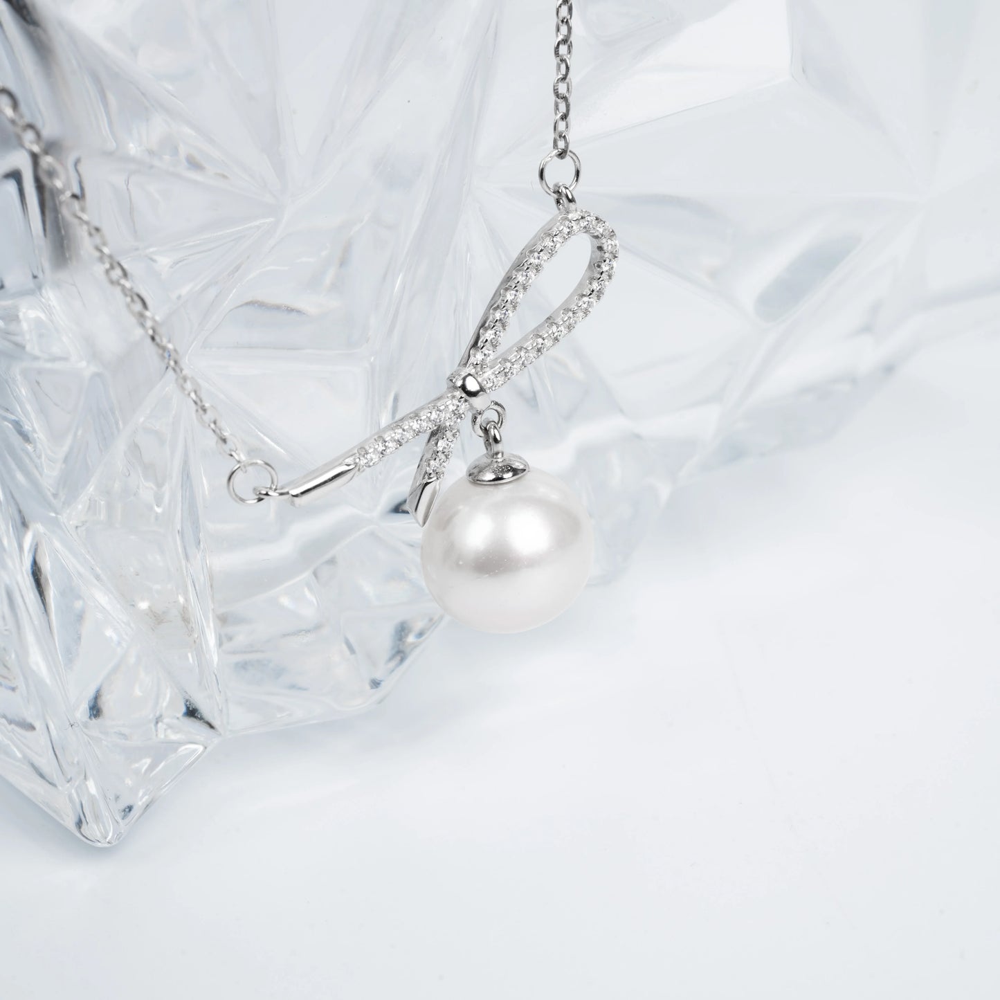 AKOYA High Quality Natural Seawater Round Pearl Necklace 925 Silver Platinum Plated AAA Grade NGTC Certified Unisex