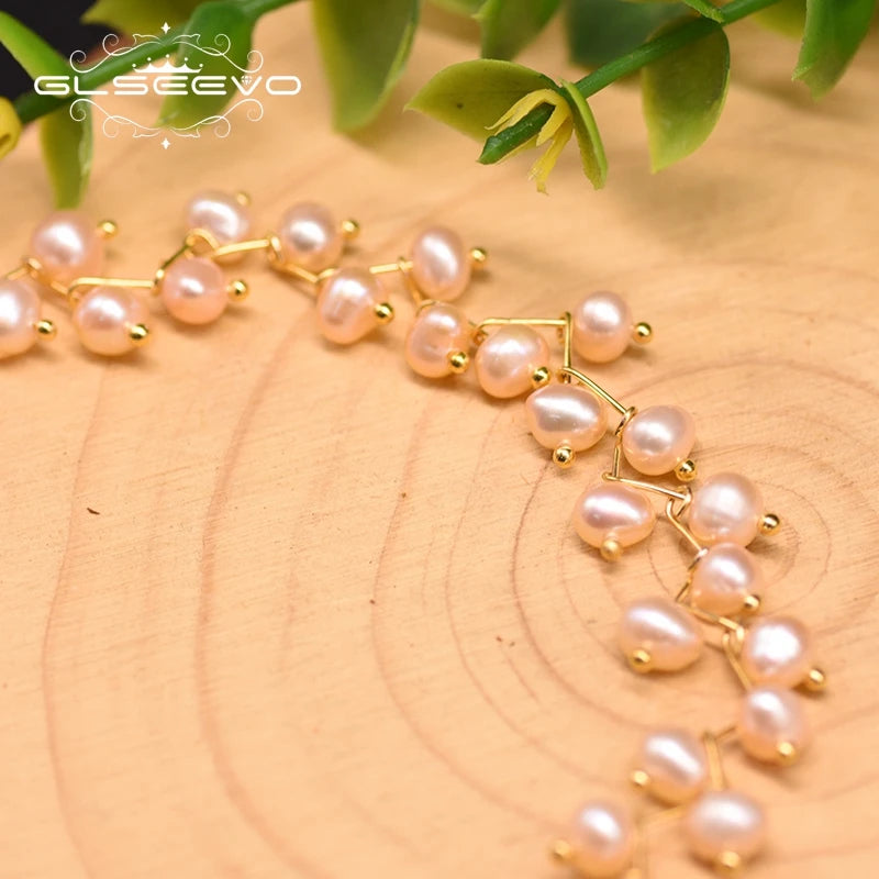 Natural Fresh Water Pearl Double Layer Choker Necklace for Women Engagement Party Gifts