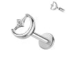 S&S ASTM F136 Titanium Labret Stud | Zircon | 83 Designs | Titanium & Gold