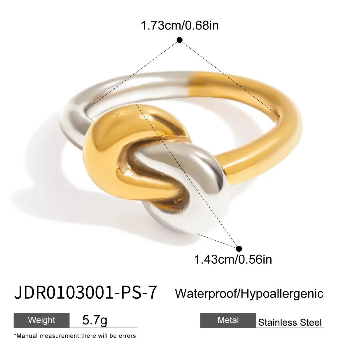 S&S Colour-Block Geometric Ring | Stainless Steel | S&S