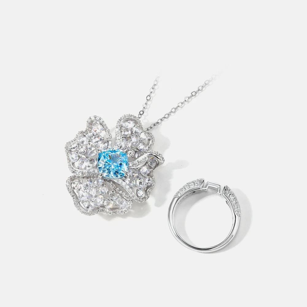 MuShan Jewelry Factory S925 Sterling Silver Rose Cut Petal Ring Light Luxury and High End European and American Bestseller