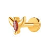S&S Stainless Steel Gold Flat Back Labret Stud | Zircon | 10 Designs