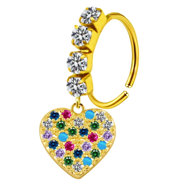 S&S Stainless Steel Dangle Hoop Nose Ring Collection | 66 Designs