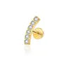 S&S ASTM F136 Titanium 18K Gold Labret Stud | Zircon | 5 Designs