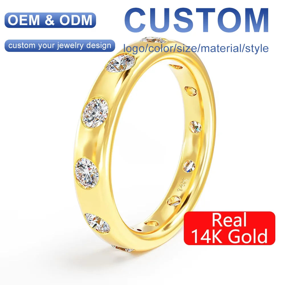 Gioiellieri High Jewelry Men Women Valentine's Day Gift Engagement Wedding Fine Jewelry Hollow 14K Gold Unisex Ring Bulk Order