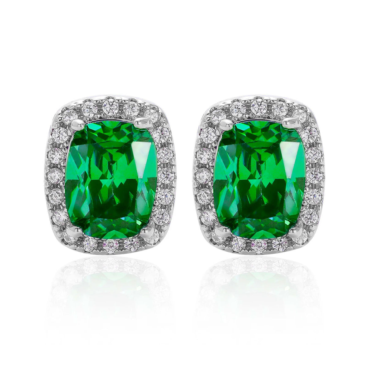 Fashion Trend Full of Gemstone Hip Hop Earrings Colorful Large Zircon Personalized Men's and Women's Earrings Party Ceremony