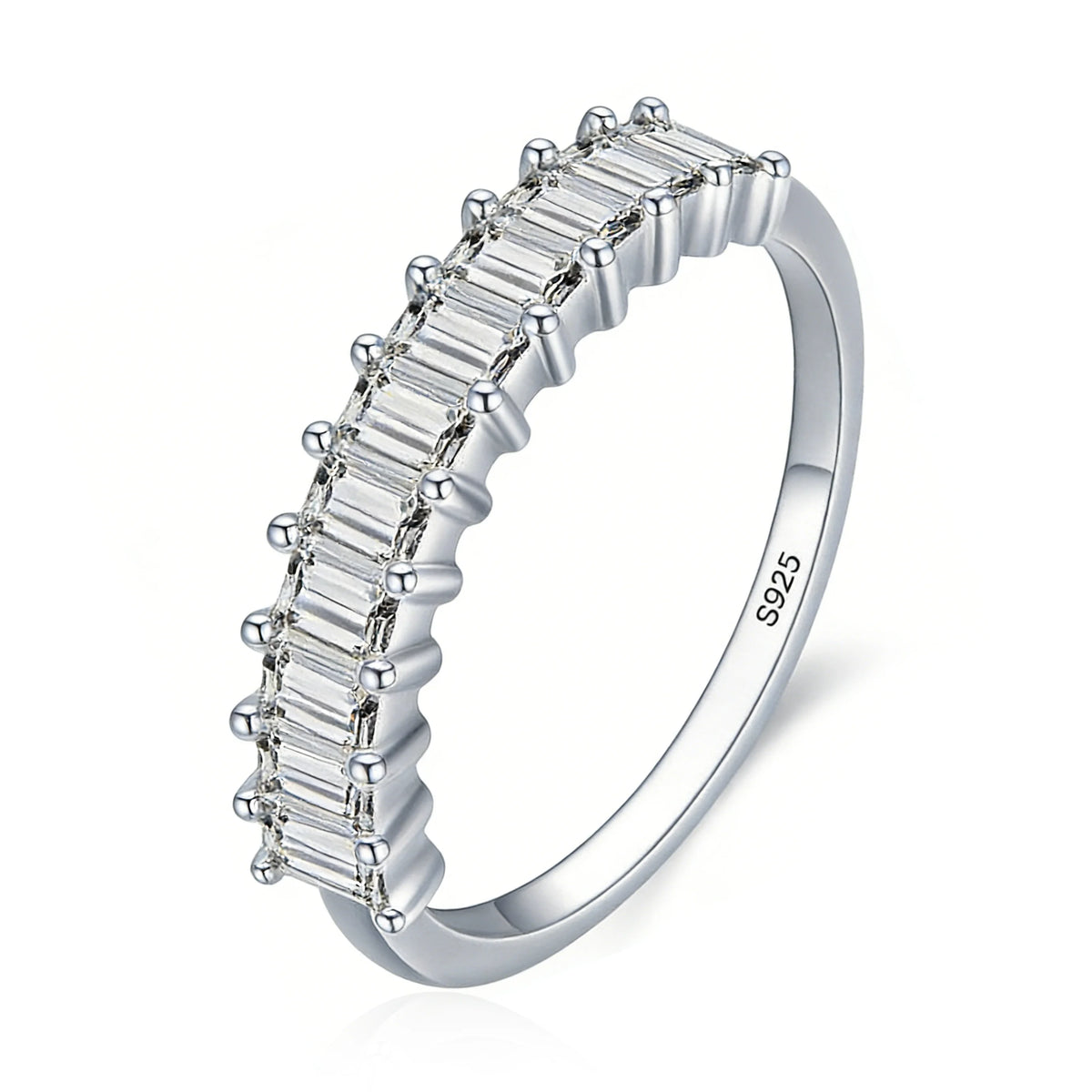 Wholesale Bulk Women 925 Sterling Silver Zirconia Moissanite Wedding Band Engagement Rings Fine Jewelry OEM ODM Manufacturer